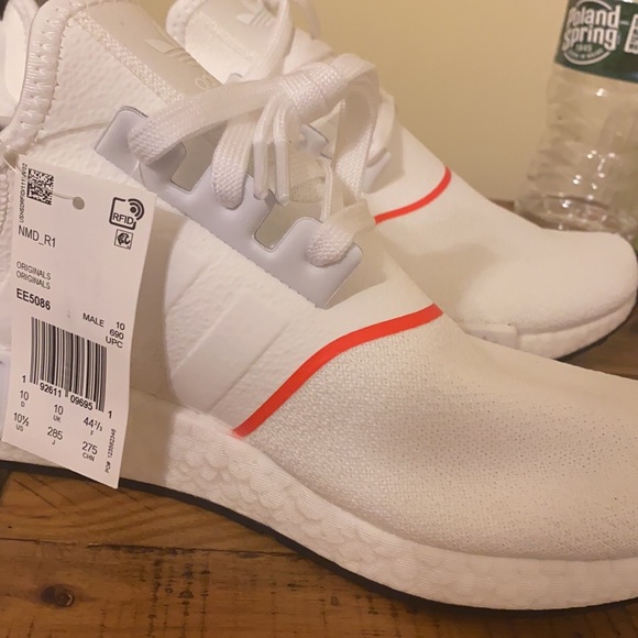 Adidas NMD r1 white solar red